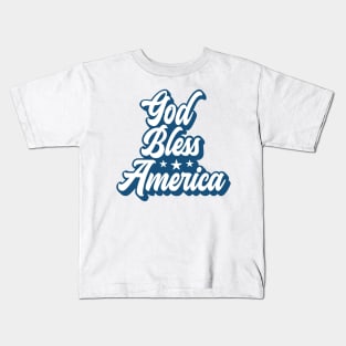 God Bless America - Blue Kids T-Shirt